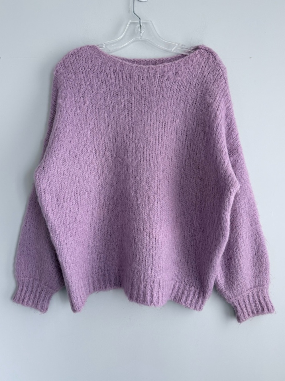Maje Mignon Oversized Sweater 1 S Lilac Purple Cozy Knit Soft Relaxed Slouchy - Picture 6 of 16